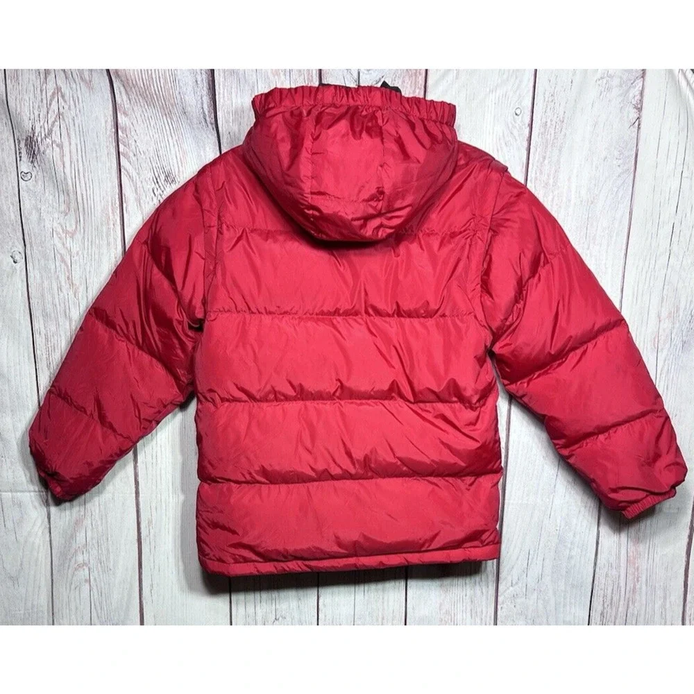 Companykids Reversible Down Filled Jacket Coat Red Black Size 14-16 Large